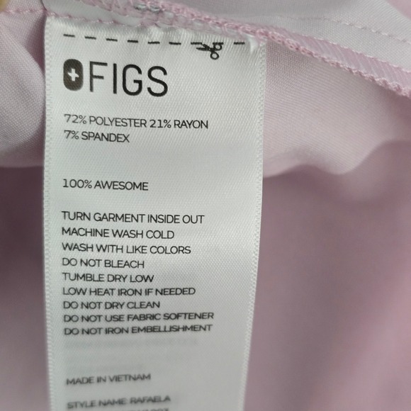 Figs Rafaela Pink tie dye scrub top - Picture 7 of 8